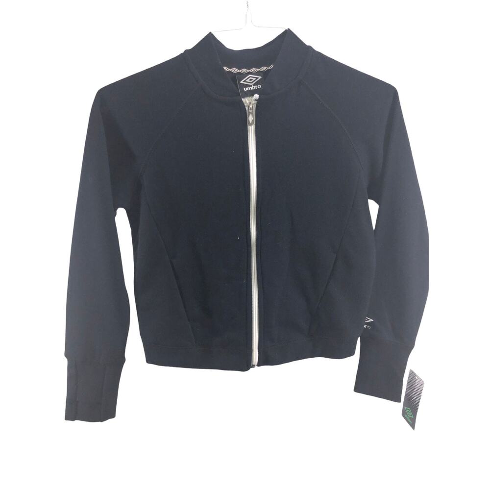 NWT Umbro Girls' Black Full Zip Sweatshirt Youth Size Large 10/12